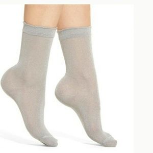 Kate Spade Metallic Sparkle Crew Socks